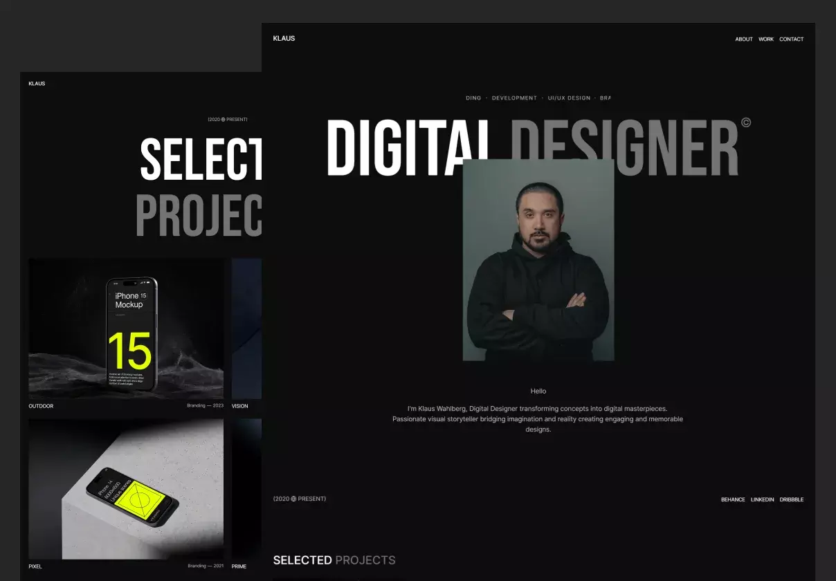 Klaus - Framer Portfolio Template