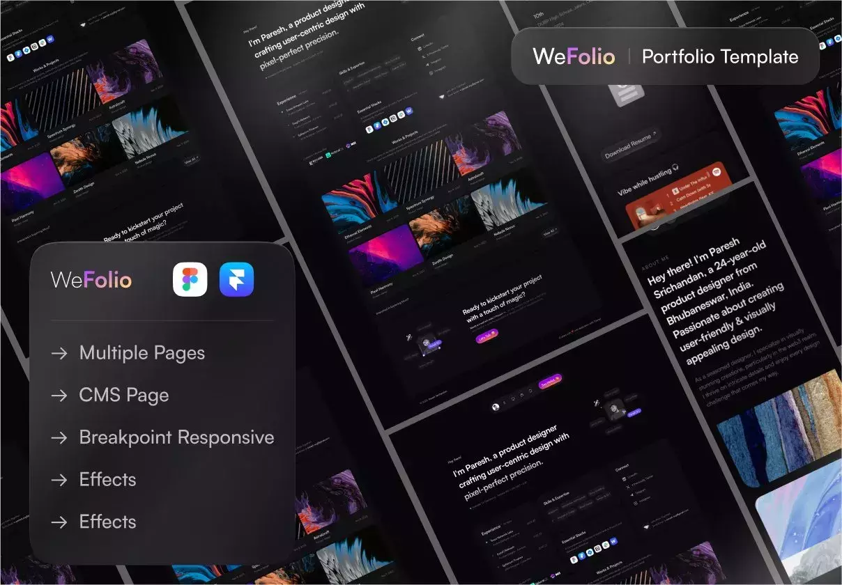 Wefolio - Portfolio for Individual or agency