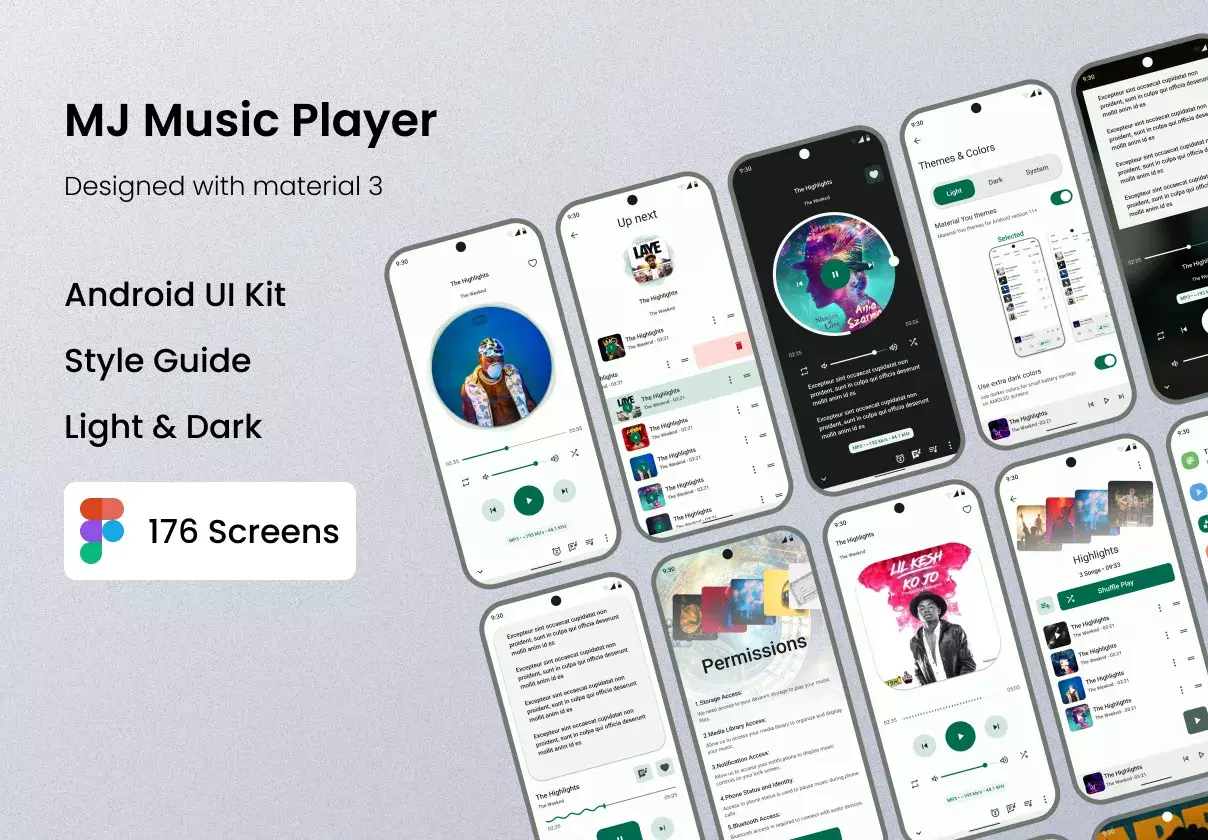 MJ Music Player UI Kit