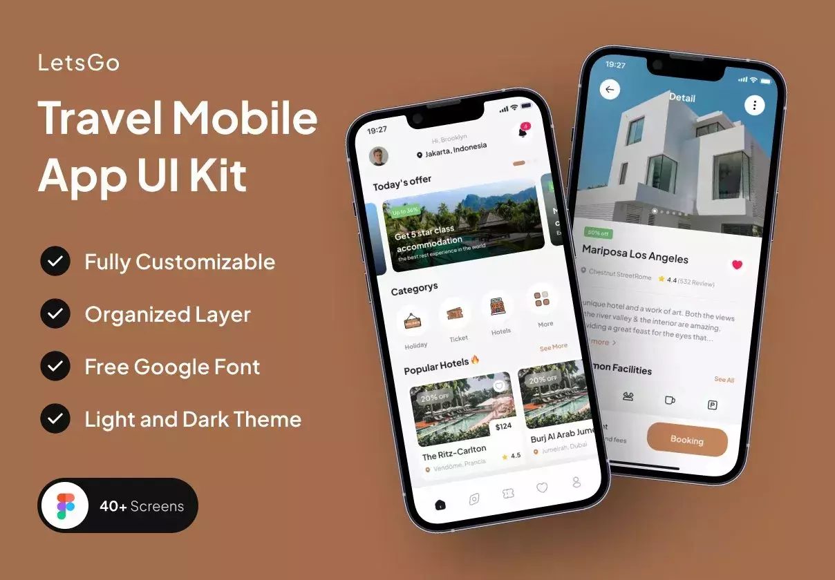 LetsGo - Travel Mobile App UI Kit