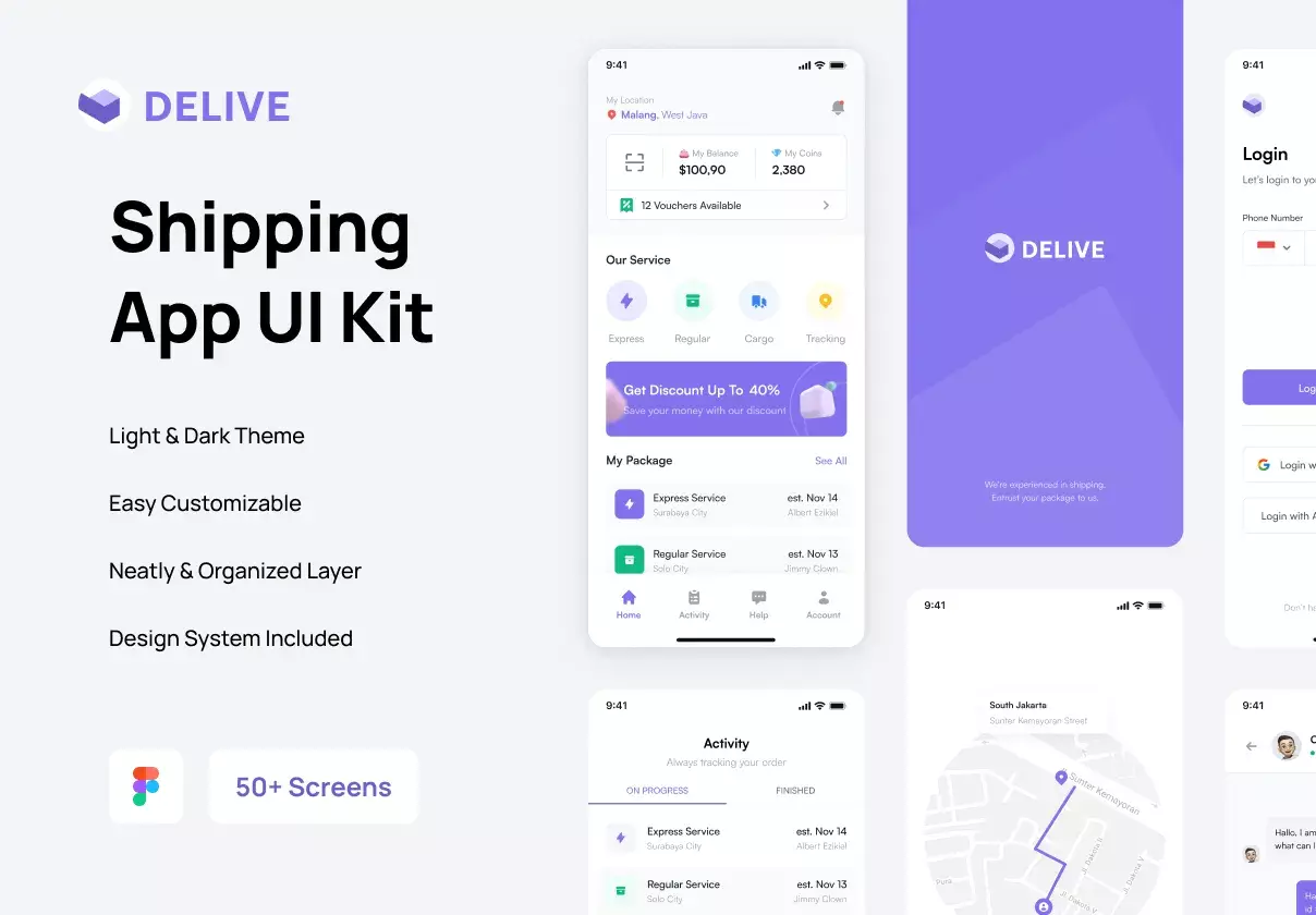 Shipping App UI Kit