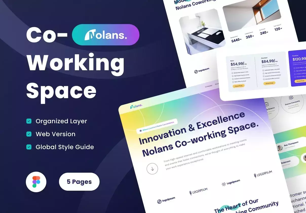 Nolans - Co-working Space Website Design