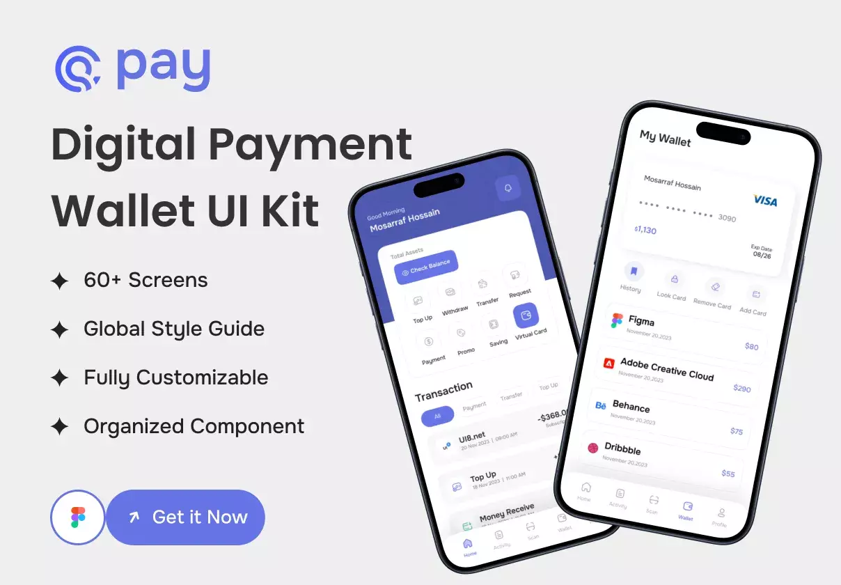 Qpay-Digital Payment Wallet UI Kit