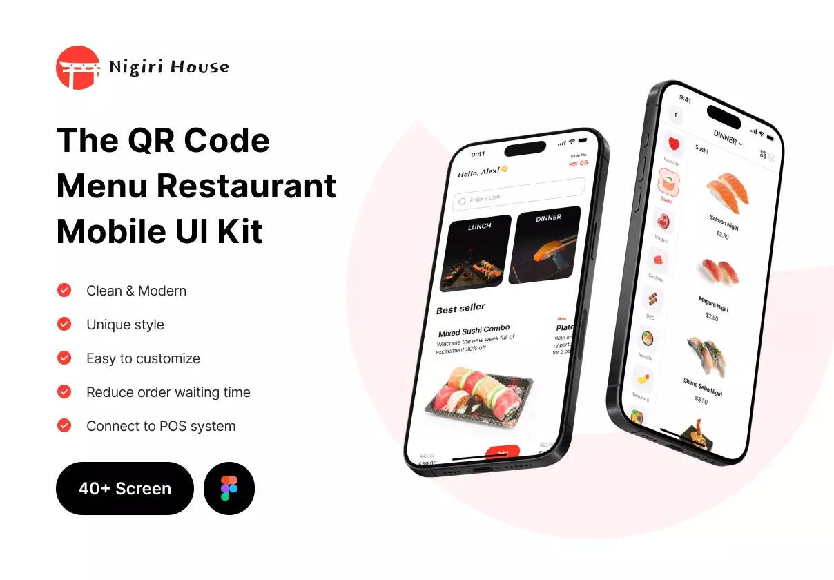 The QR Code Menu Restaurant Mobile UI Kit