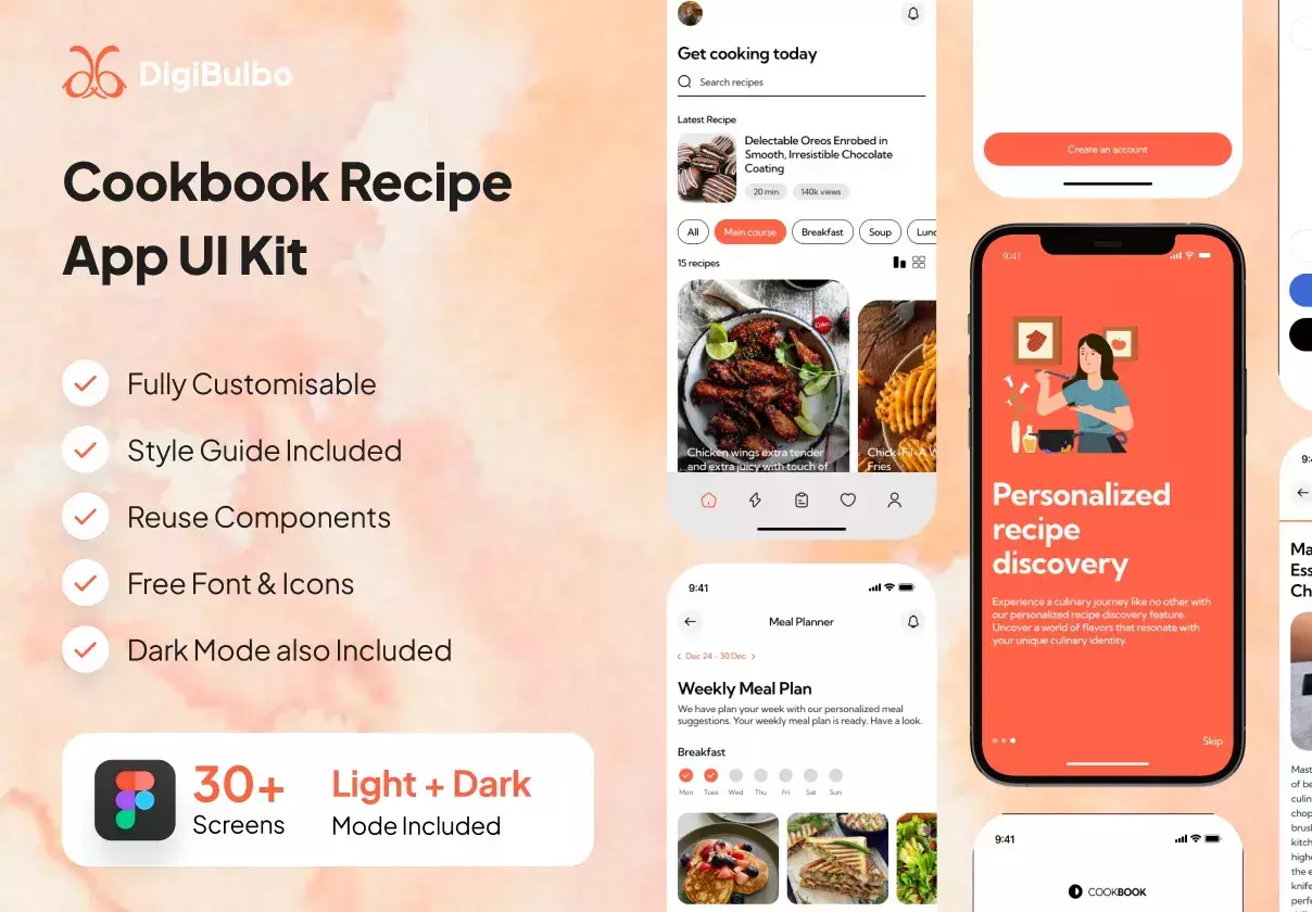 Cook Book - Recipe App UI Kit