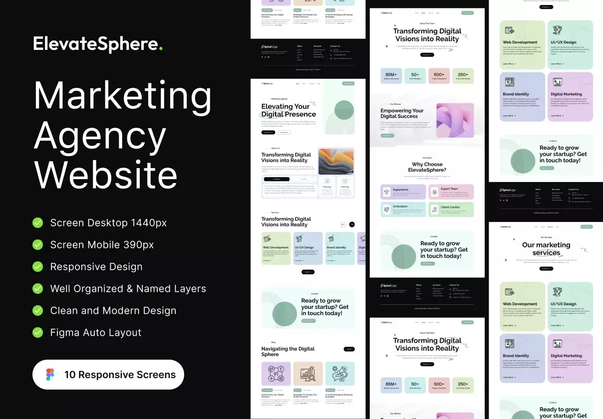 ElevateSphere - Marketing Agency Website Template - UI Template