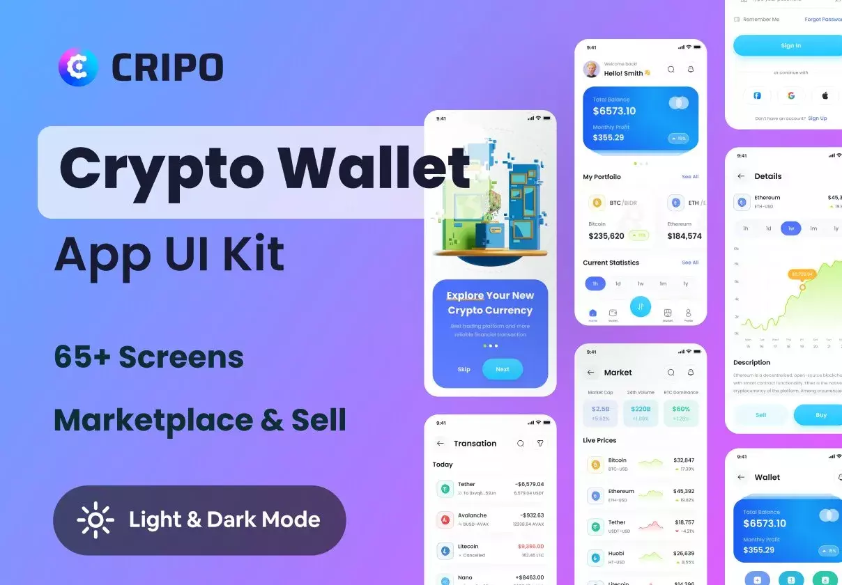 Cripo- Crypto Wallet Mobile App UI KI