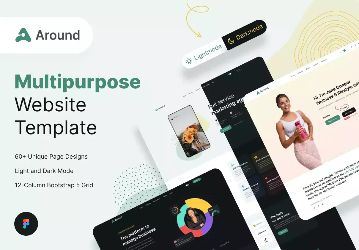 Around - Multipurpose Website & User Dashboard Template