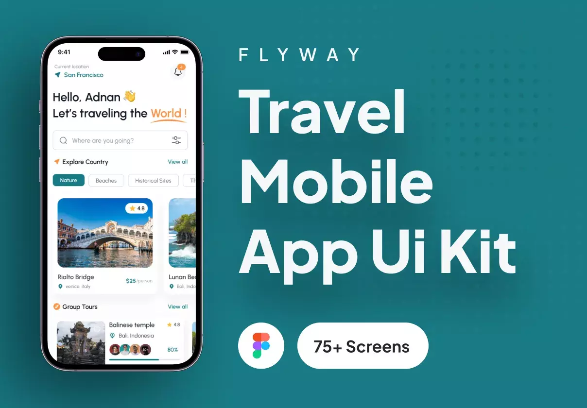 Flyway - Travel Mobile App Ui Kit