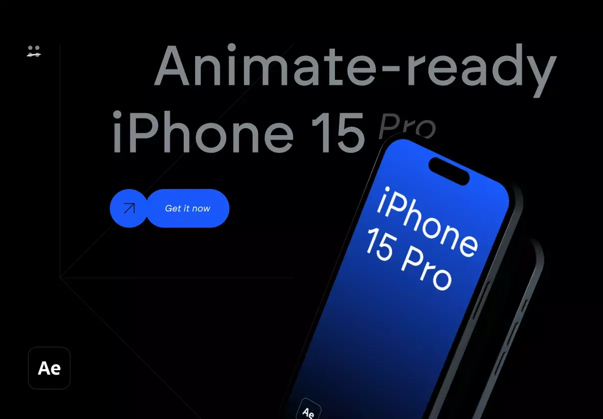 Bring life to designs with an iPhone 15 Pro mockup tailored for After Effects