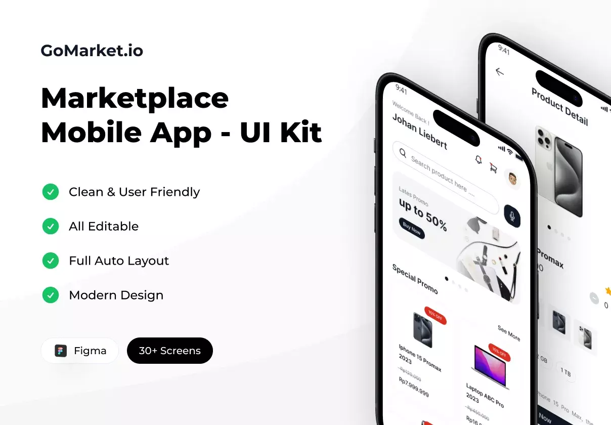 Marketplace Mobile App - UI Kit