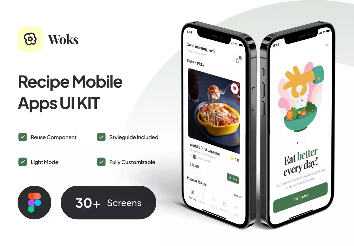 Recipe Mobile App UI Kit